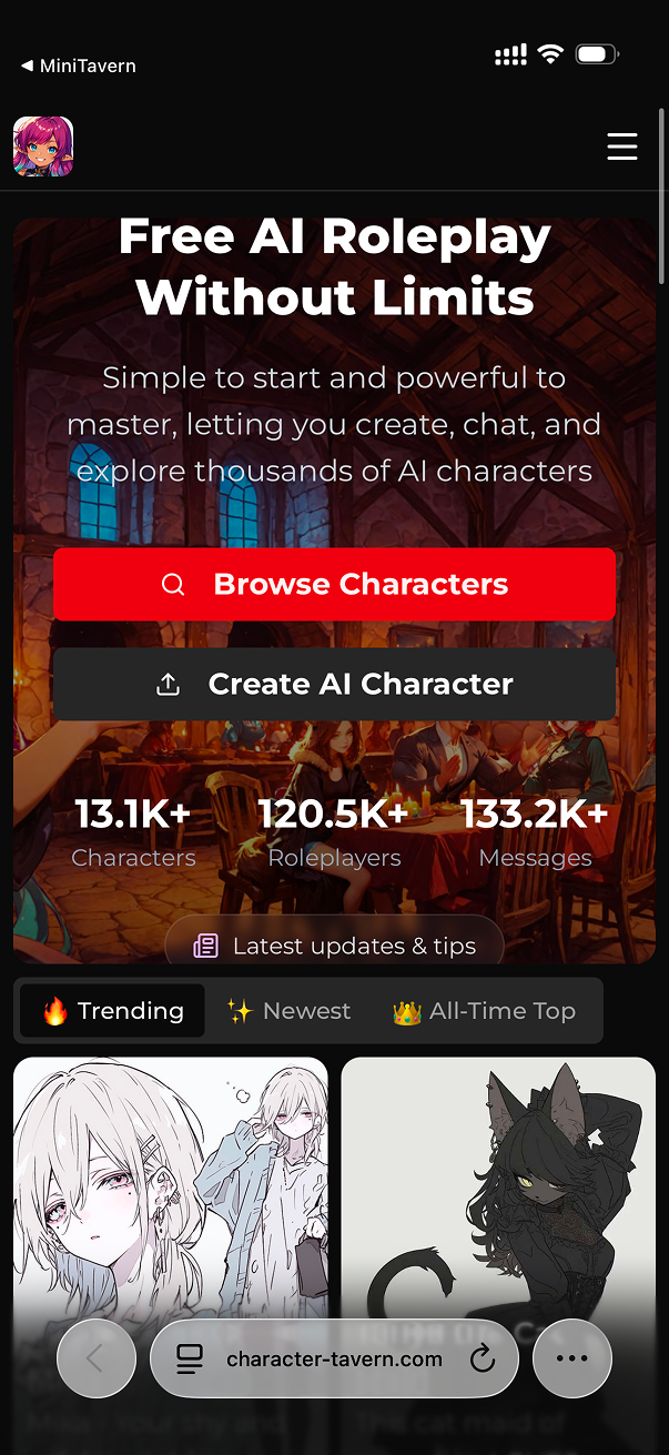 Browse Characters