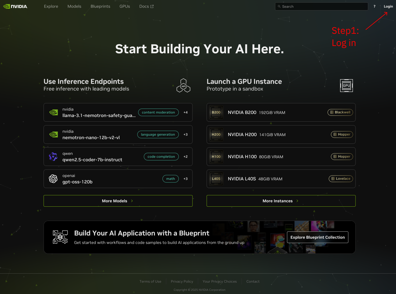 Visit Nvidia NIM Website